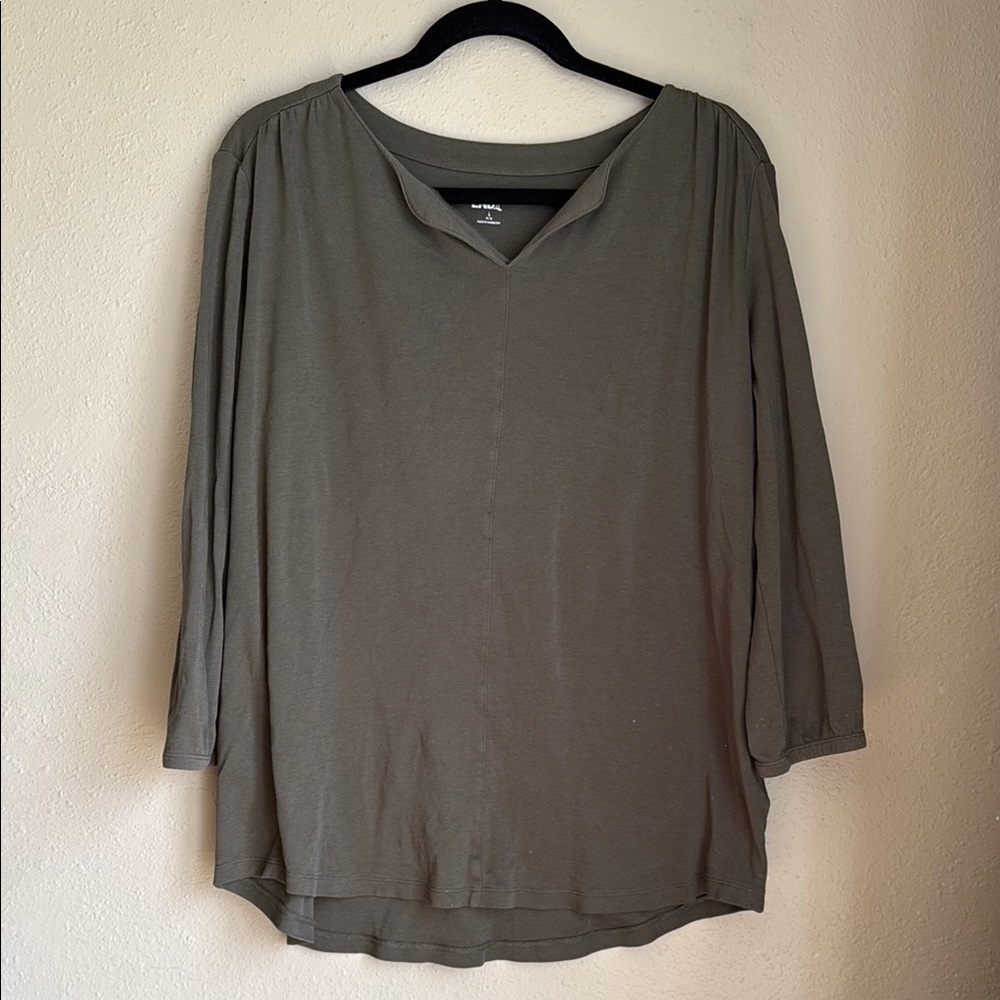 Lands End Women's Olive Green Top